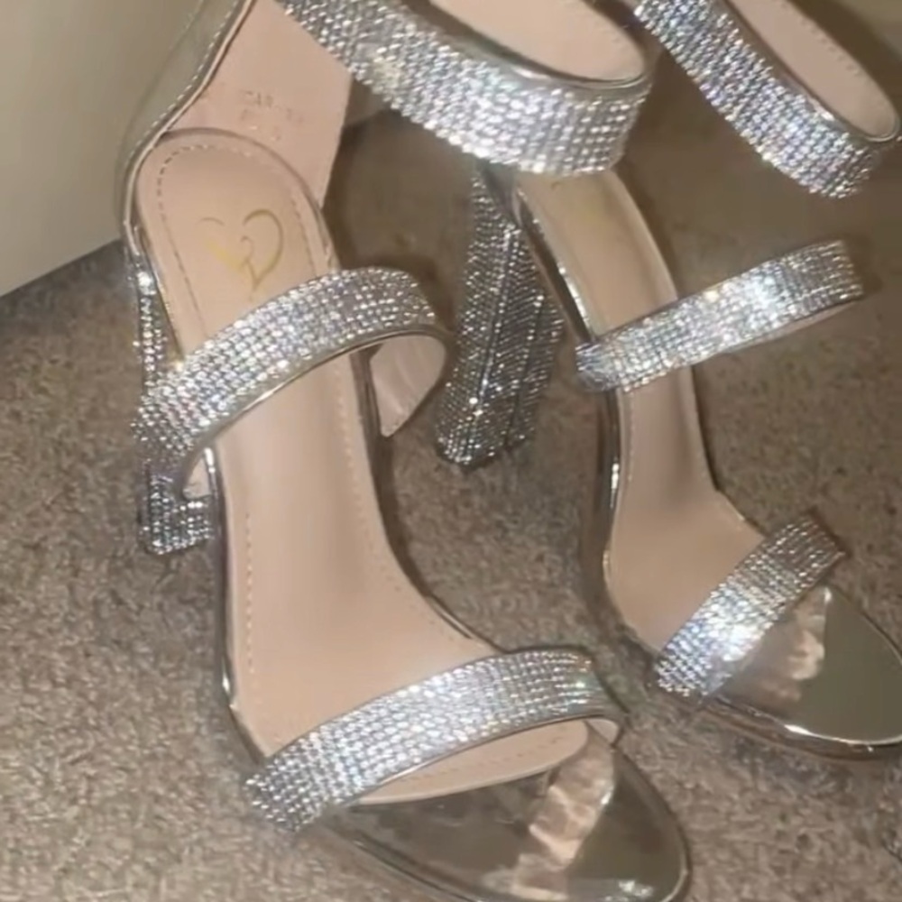 Windsor Dazzling Silver Rhinestone Heels
